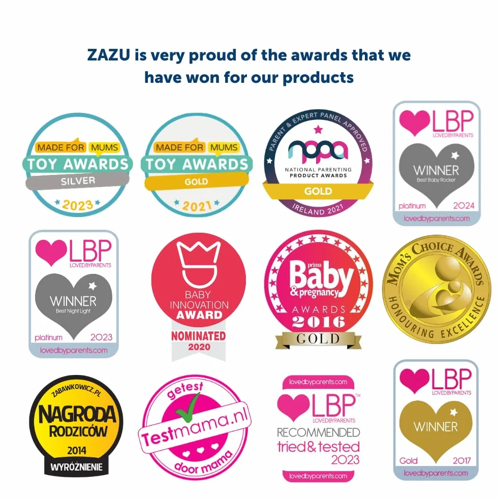 Zazu Reloj Despertador Digital para niños y bebés, ZA-SAM-08, Camel