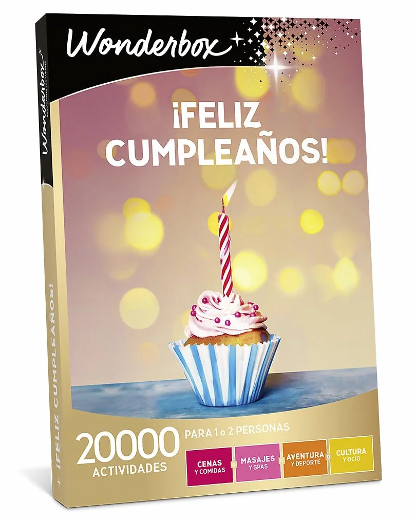 WONDERBOX - Caja Regalo - Feliz Cumpleaños - 2000 Experiencias para 1 o 2 Personas - Esntancias con Encanto