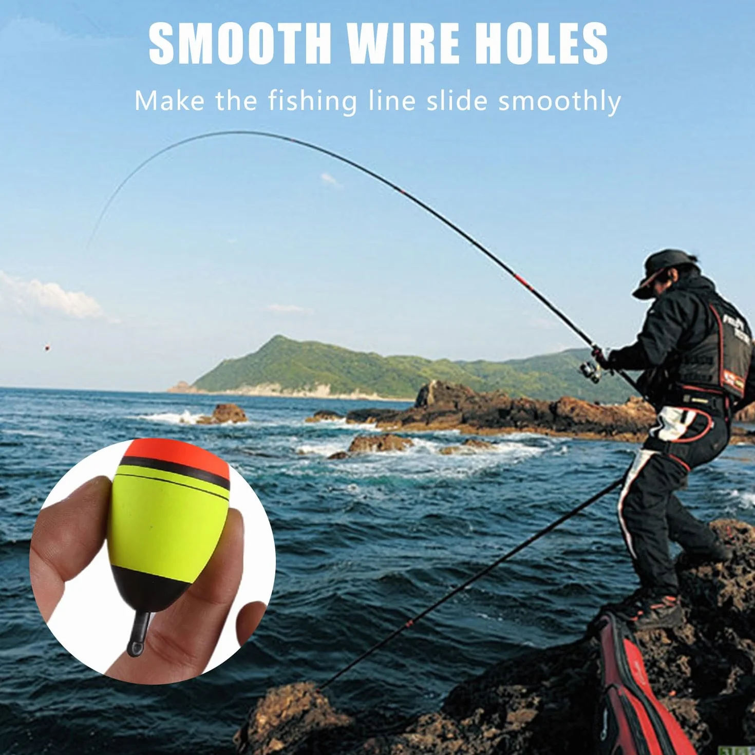 MagiSel Flotadores de Pesca EVA 10g Bobber para Pesca Nocturna Lucio Perca