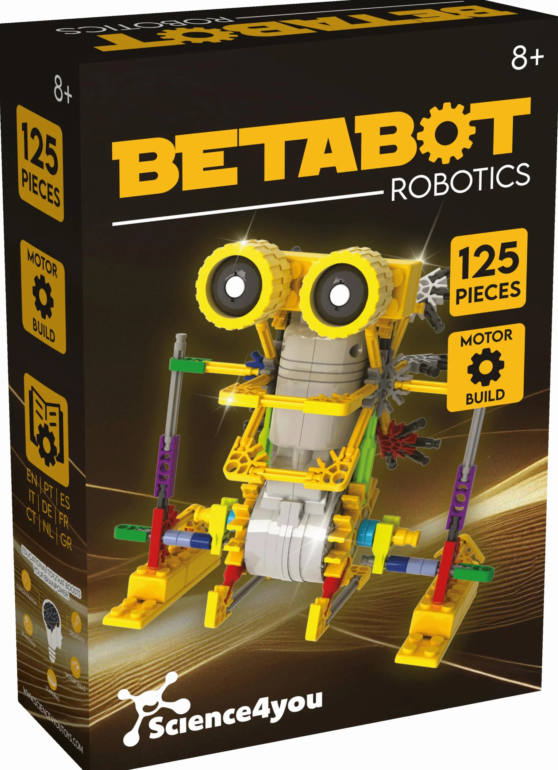 Science4you Robotics Betabot - Kit Robotica de 125 Piezas, Construye tu Robot Interactivo, Juegos de Construcciones, Juguetes de Montar, Regalos para Niños y Niñas de 8 9 10+ años