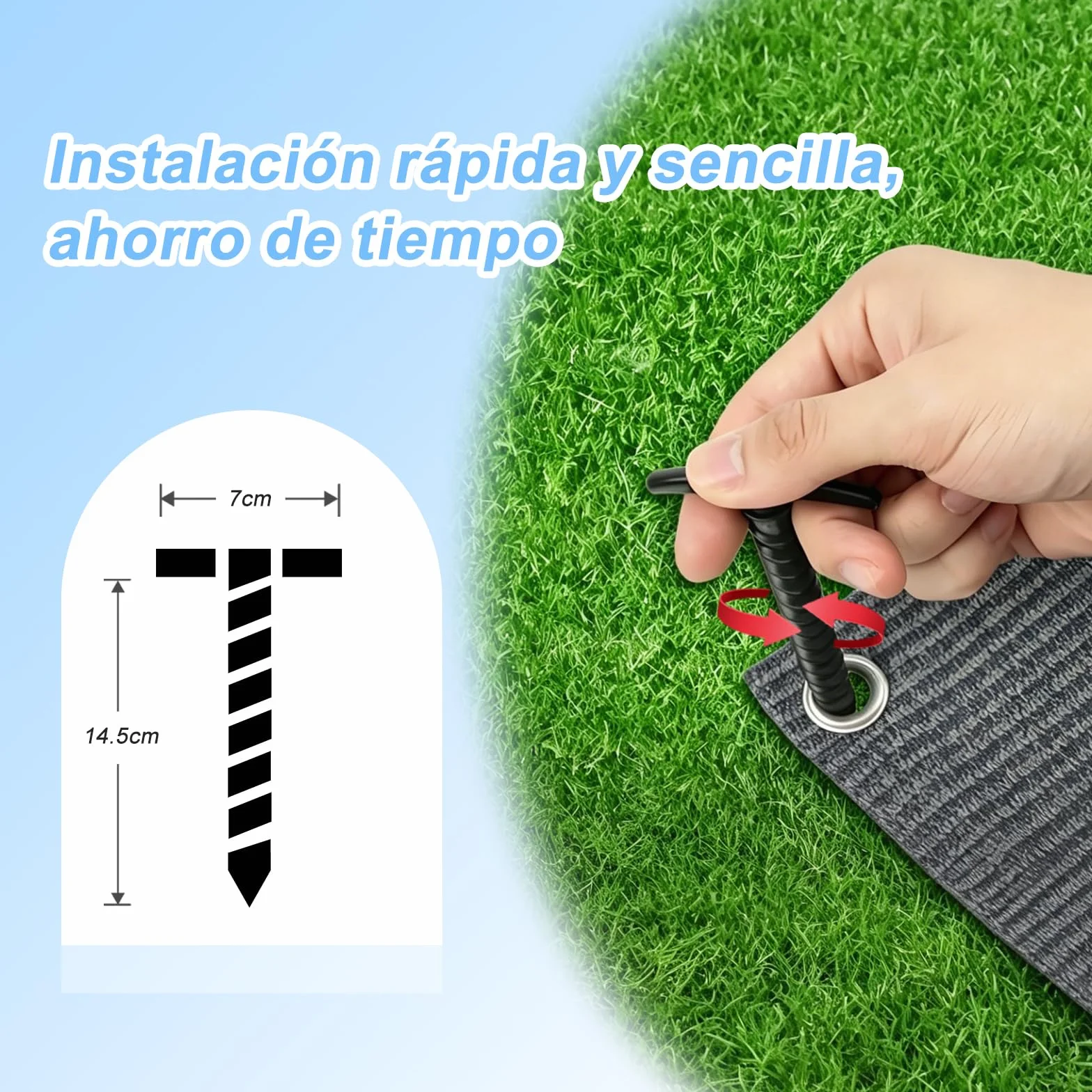 Cool Area Alfombra de Camping Exterior Transpirable con Bolsa y Clavos