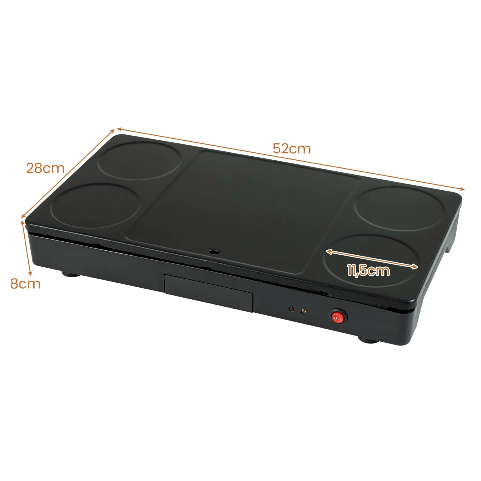 LIFEZEAL 2 en 1 Plancha Eléctrica, Grill Raclette para Familia&Grupos | Placa de cocina eléctrica con 4 woks antiadherentes, pinza para parrilla, cuchara, 4 espátulas de madera y bandeja de grasa