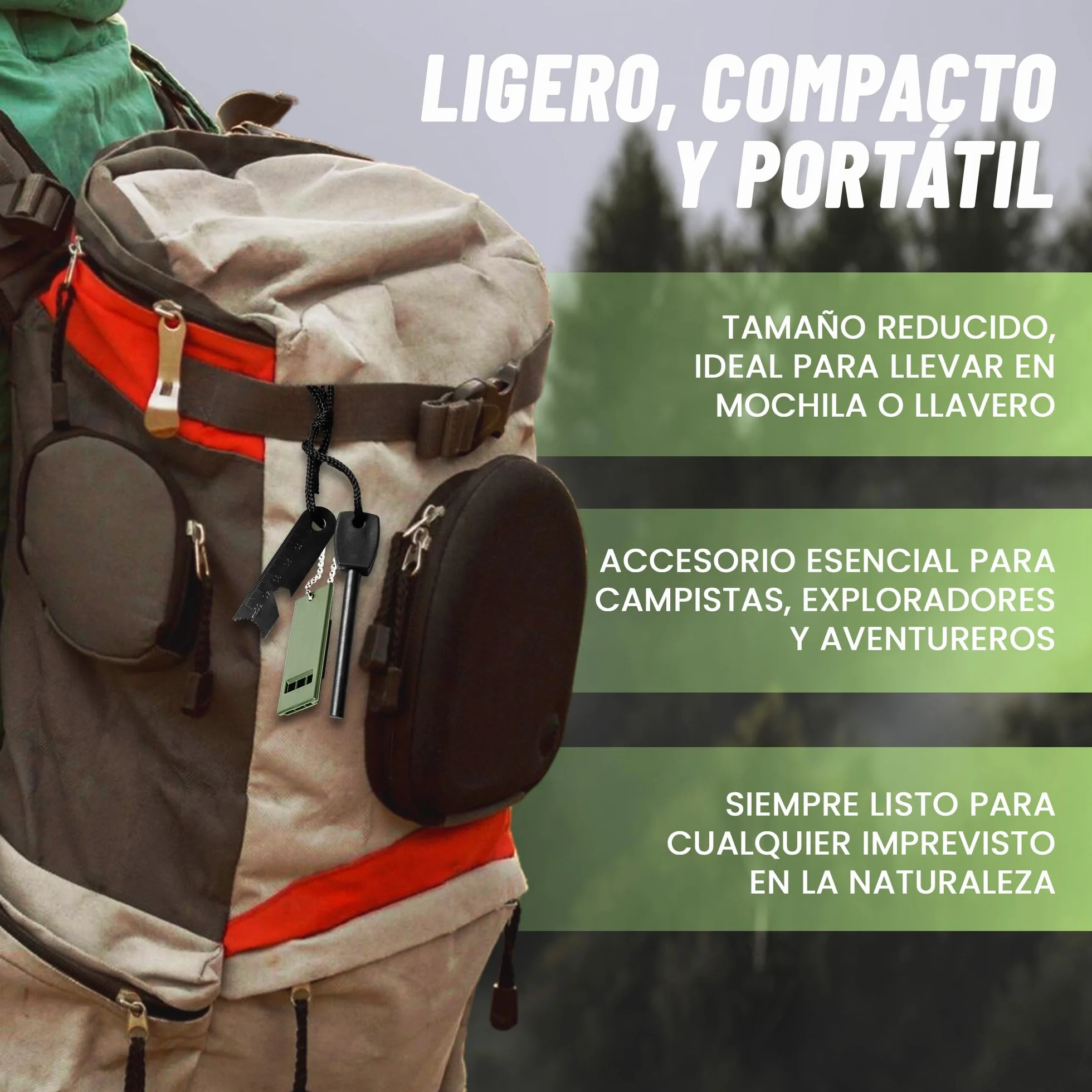 Pedernal Supervivencia Profesional - Arrancador de Fuego de Acero 20.000 Usos para Acampada