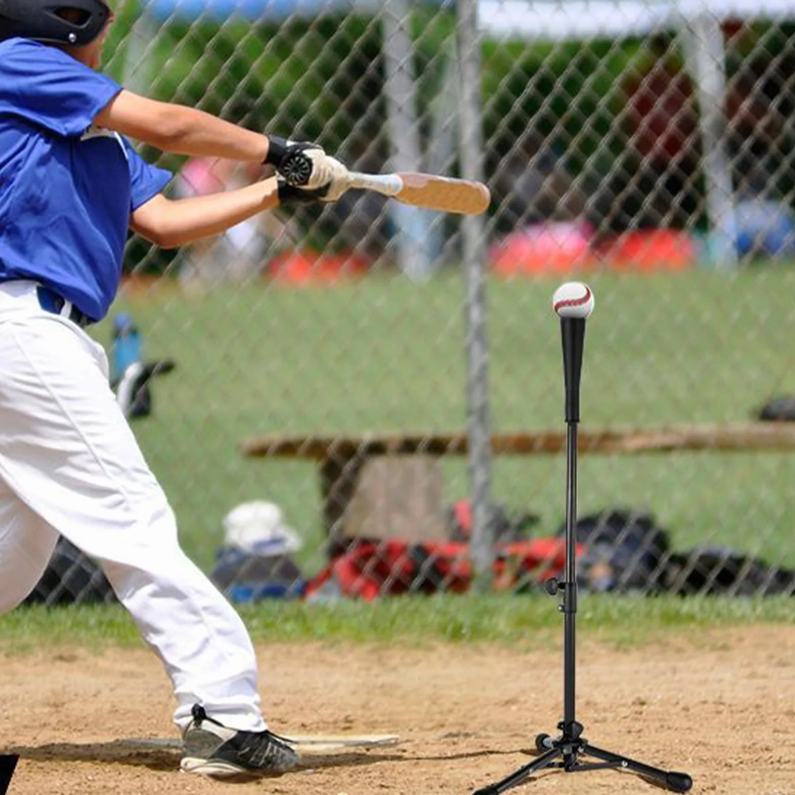 Soporte De Béisbol para Niños - Tee de Bateo Altura Ajustable Bolsa Edades 3-8 Entrenador Trípode Práctica Interior