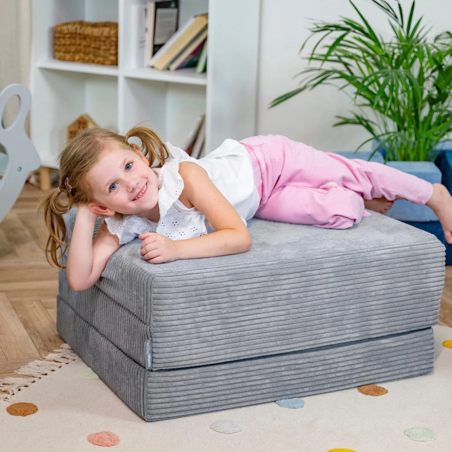 KiddyMoon Colchón Infantil Plegable De Espuma, Colchón para Niños Pequeños, Violeta