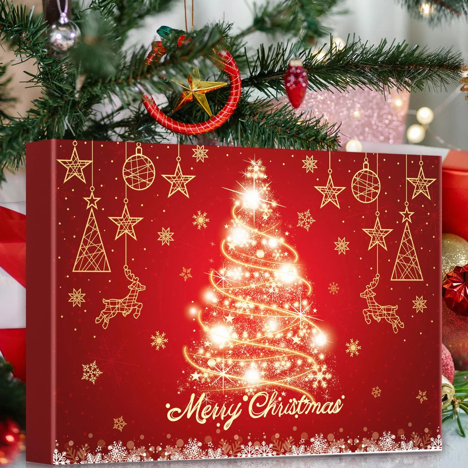 Calendario De Adviento 2025 Joyería Cristal Mujeres Niñas 24 Sorpresas Navideñas Collares Pulseras Pendientes Anillos Piedras Preciosas Naturales
