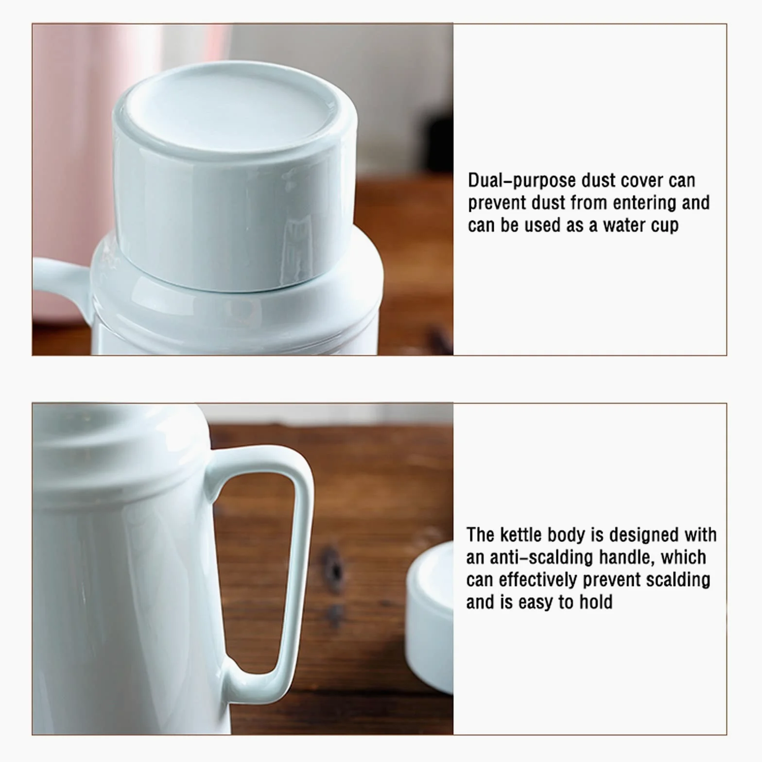 Jarra de Agua Jarra de cerámica con Tapa y caño Hogar Fácil Limpie la Jarra Resistente al Calor Ideal para té Helado, sangría, Limonada (40.5 oences) Teteras de té Helado (Color : Pink)