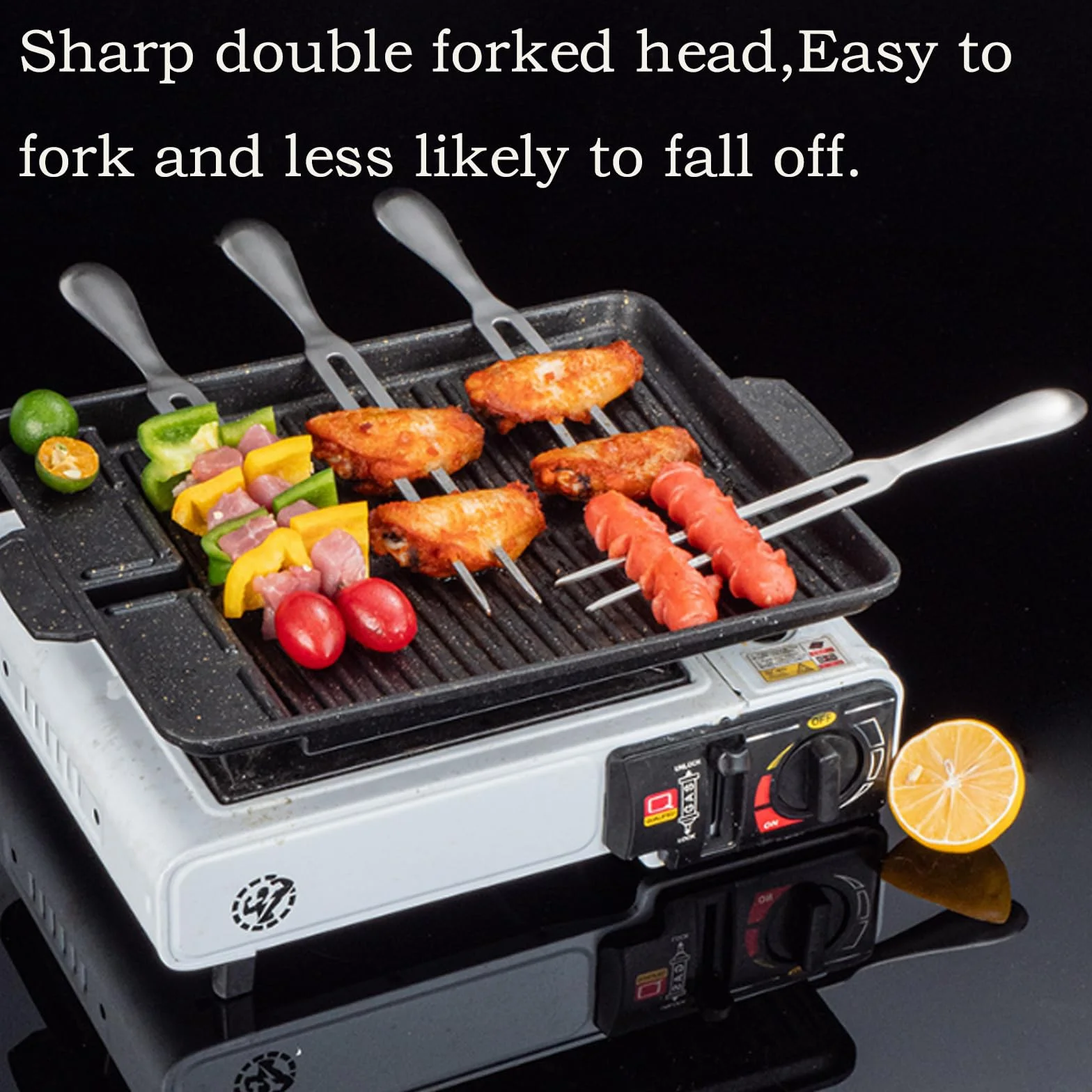 Tenedor para Trinchar Acero Inoxidable, Mango Antideslizante Ergonómico, Tenedor para Barbacoa, Cocina, Pavo, Asado y Cena Accesorio de Cocina Apto para Lavavajillas