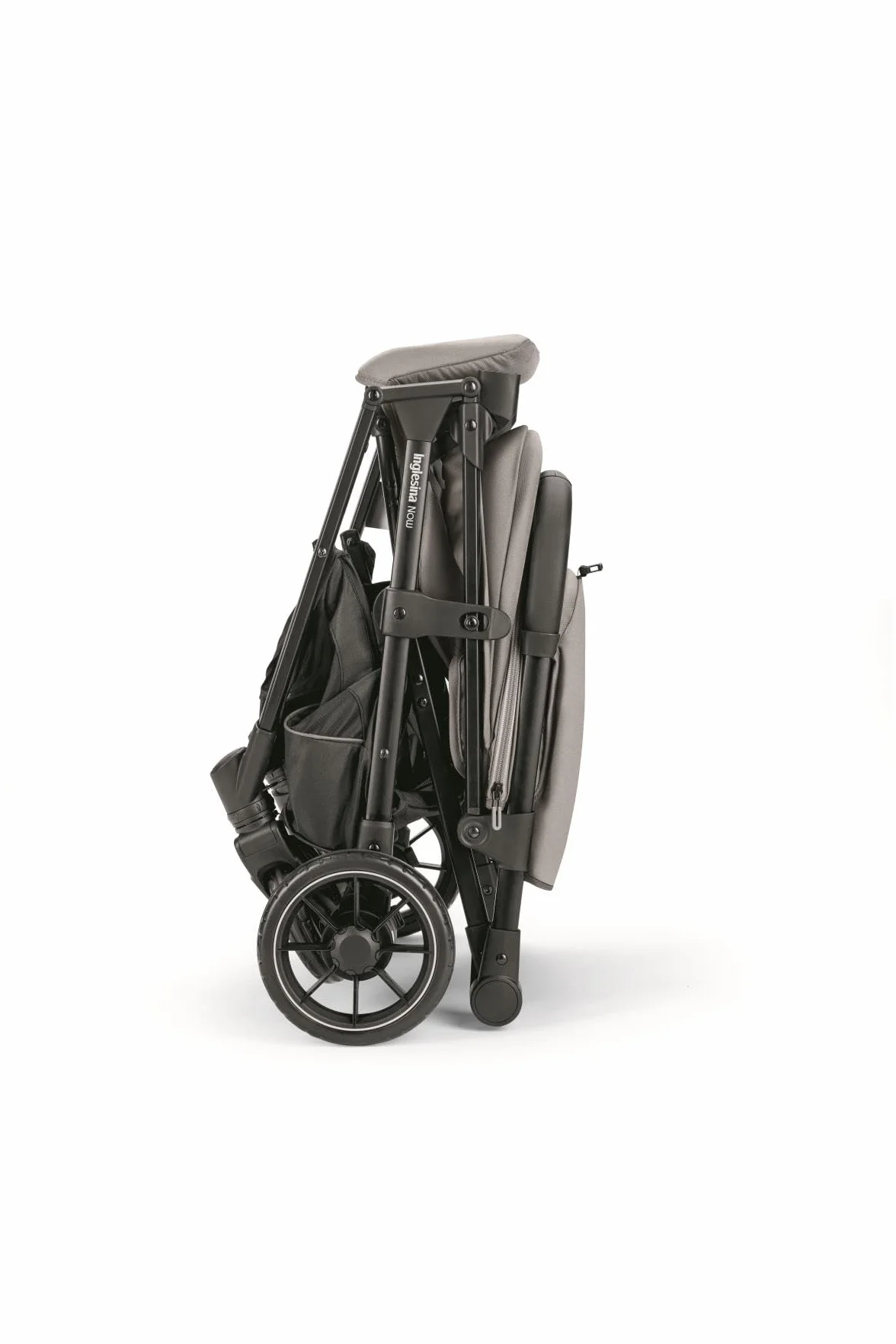 Inglesina NOW Silla de Paseo Compacta Ligera 7,2 kg, Cierre Automático One Touch, Respaldo Reclinable 170°, Capota UPF 50+, desde Nacimiento hasta 22 kg, Snap Grey
