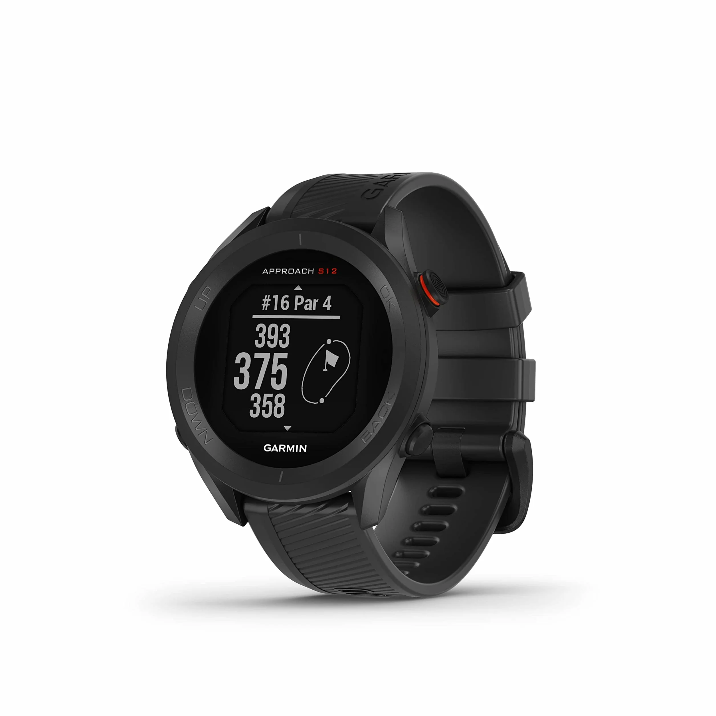 Garmin Approach S12 Reloj Golf Campos Mundiales Bluetooth Resistente Agua Negro Reacondicionado