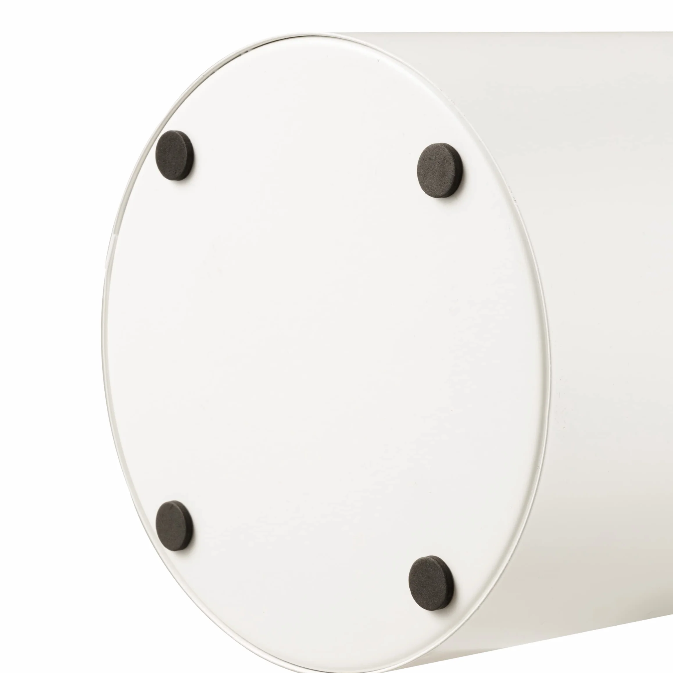 Paragüero Cilindrico de Metal Baroni Home con Bandeja Recogegotas, 18.5x18.5x49 cm, Blanco