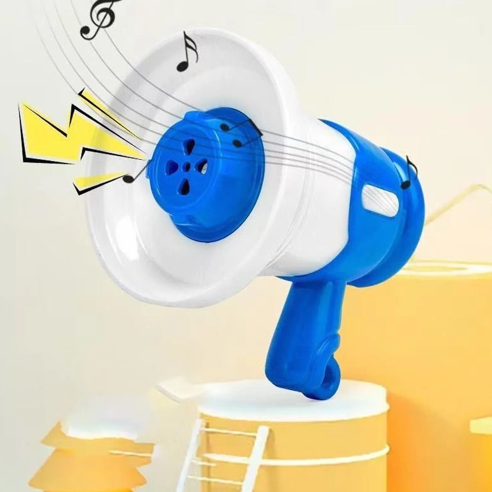 Mini Megáfono Toy 3PCs, Altavoz Musical Llavero con Canciones Integradas, Juguete Portátil de Plástico