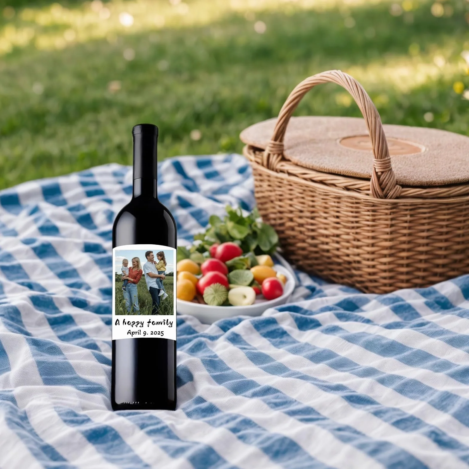 Etiquetas personalizadas para botellas de vino para tradiciones familiares | Pegatinas de reunión anual
