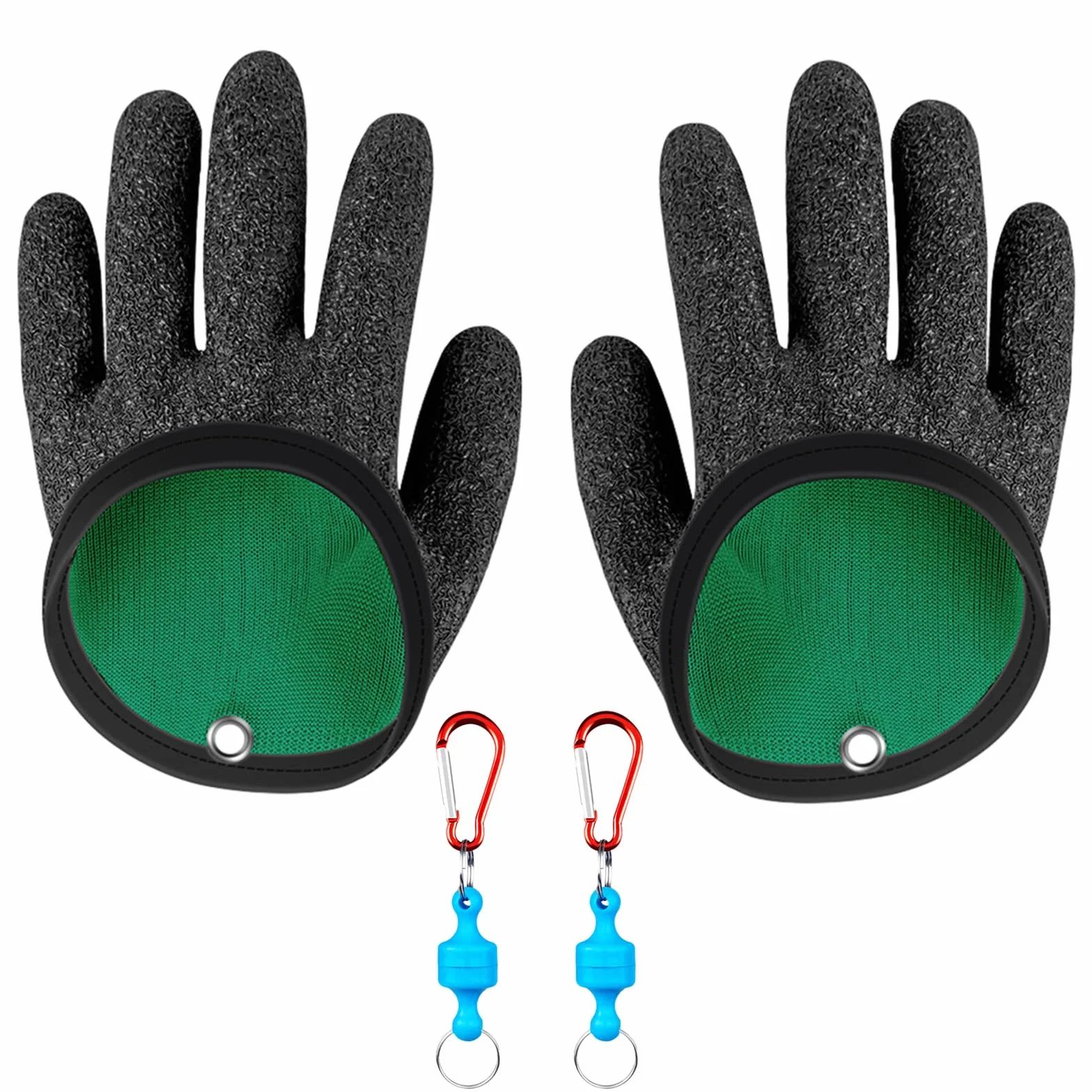 Guantes de Pesca Impermeables Anticortes con Cierre Magnético Antimordeduras