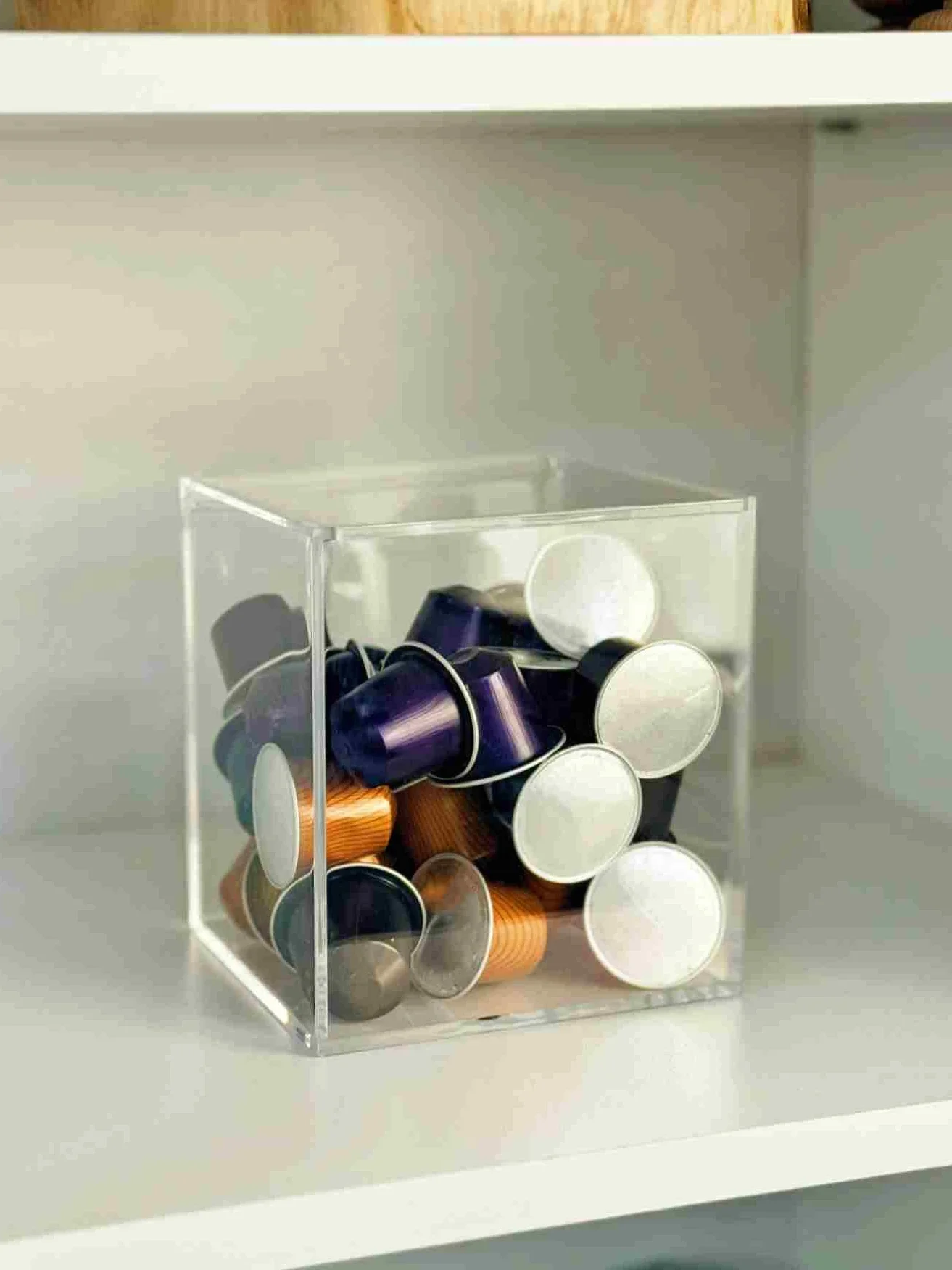 Dcasa - Portacapsulas metacrilato para capsulas nespresso o dolcegusto, Capacidad para 13 cápsulas Dolce Gusto o 40 cápsulas Nespresso