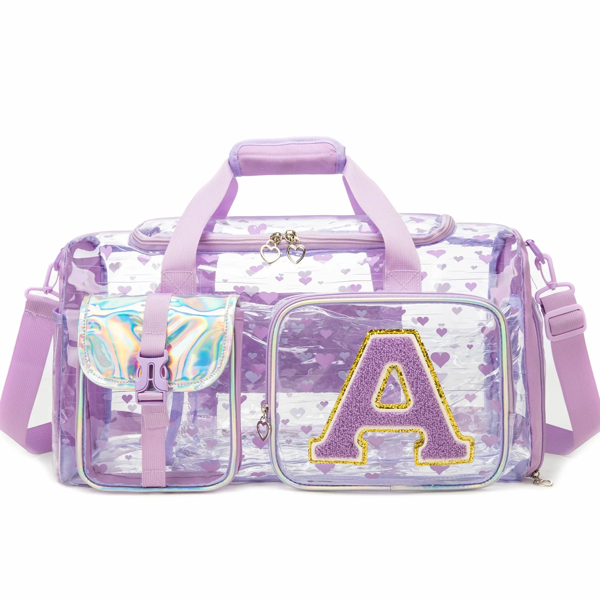 Bolsa de Deporte Niña Transparente Inicial A – Bolsa de Piscina Playa Gym Maleta Infantil