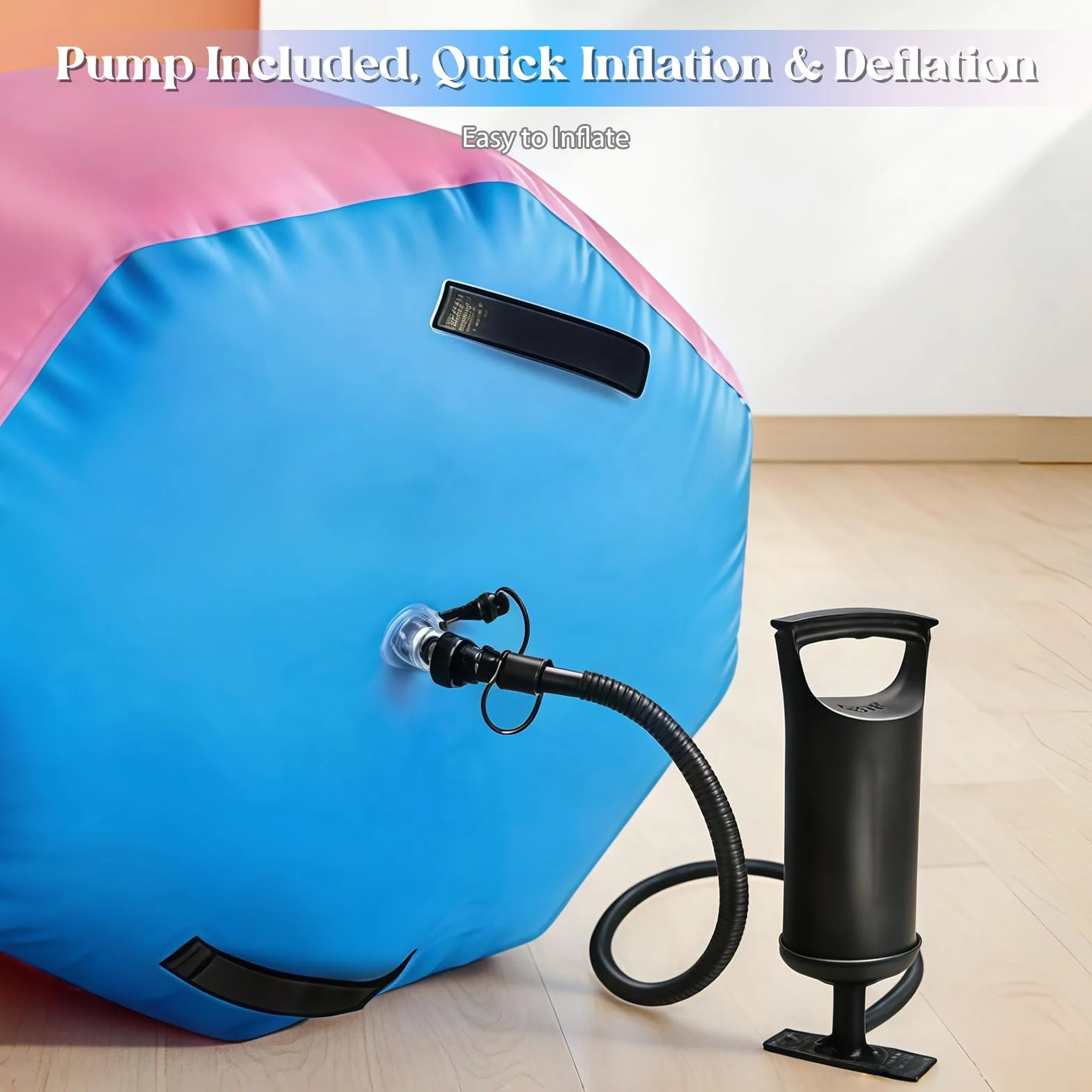 Rollo de aire inflable de PVC para yoga fitness 80 x 100 cm