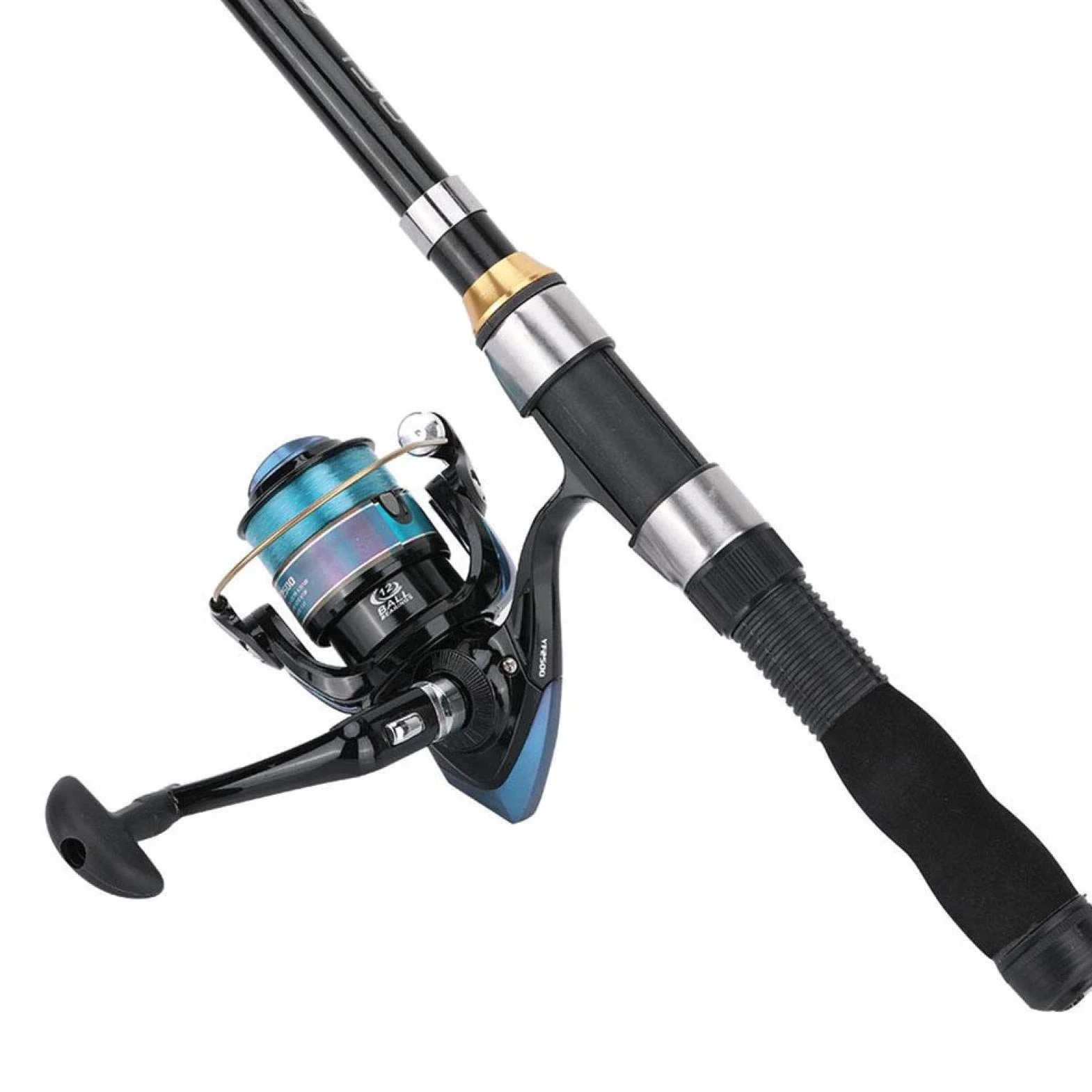 Mini caña de Pescar 1m-2.3m portátil Antideslizante Herramientas de Pesca en el mar 28049-100