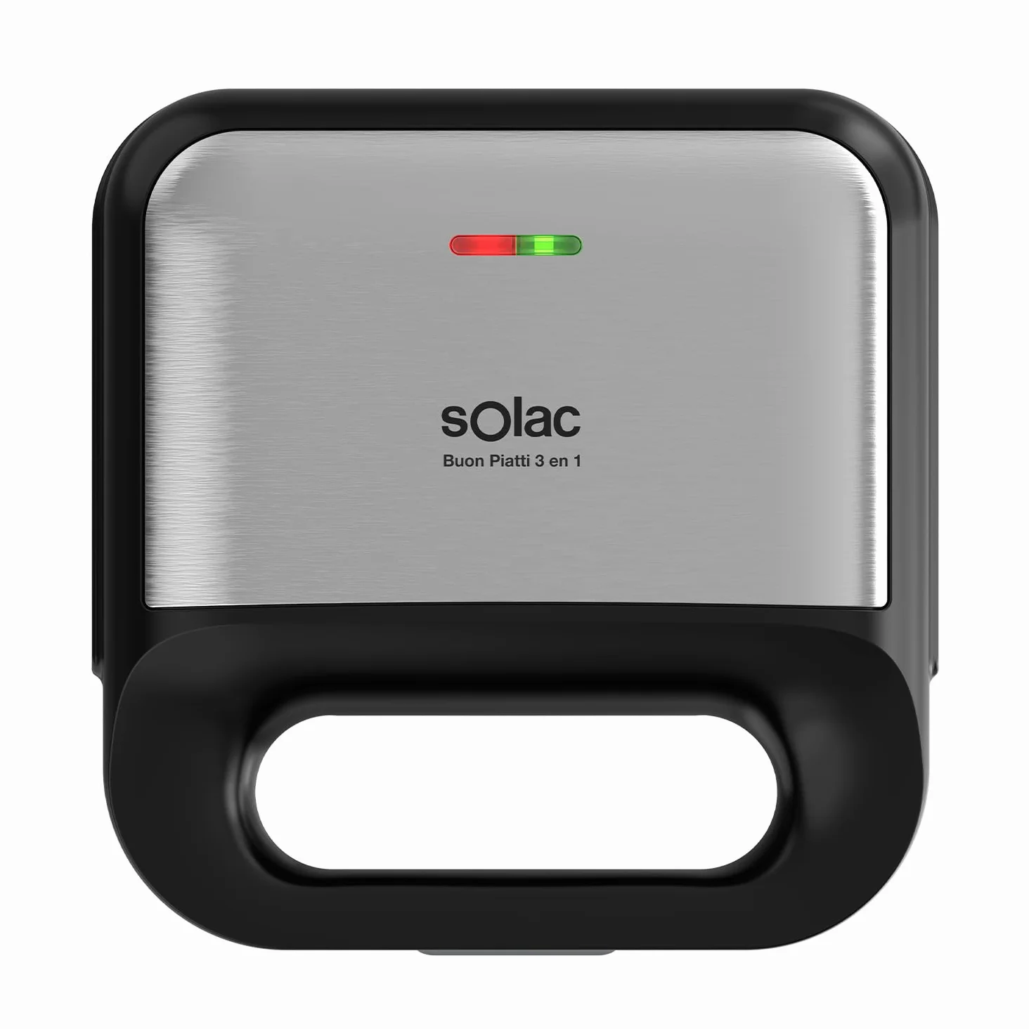 Sandwichera Solac Buon Piatti 3 en 1 | 750W | Placas Intercambiables (Gofre, Grill, Sandwich) | Asa Fría | Recubrimiento Antiadhesivo | Enrollacables, Almacenaje Vertical y Horizontal | Cable 65 cm