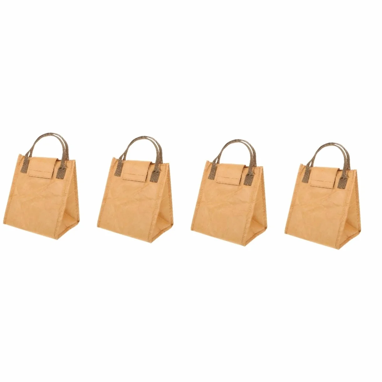 MAGICLULU 4 Piezas bolsa bento school bag maletin escolar bolsa almuerzo bolsas merienda bolsas termicas tote bolsa del almuerzo bolsa de almuerzo con aislamiento bolsa portátil papel kraft