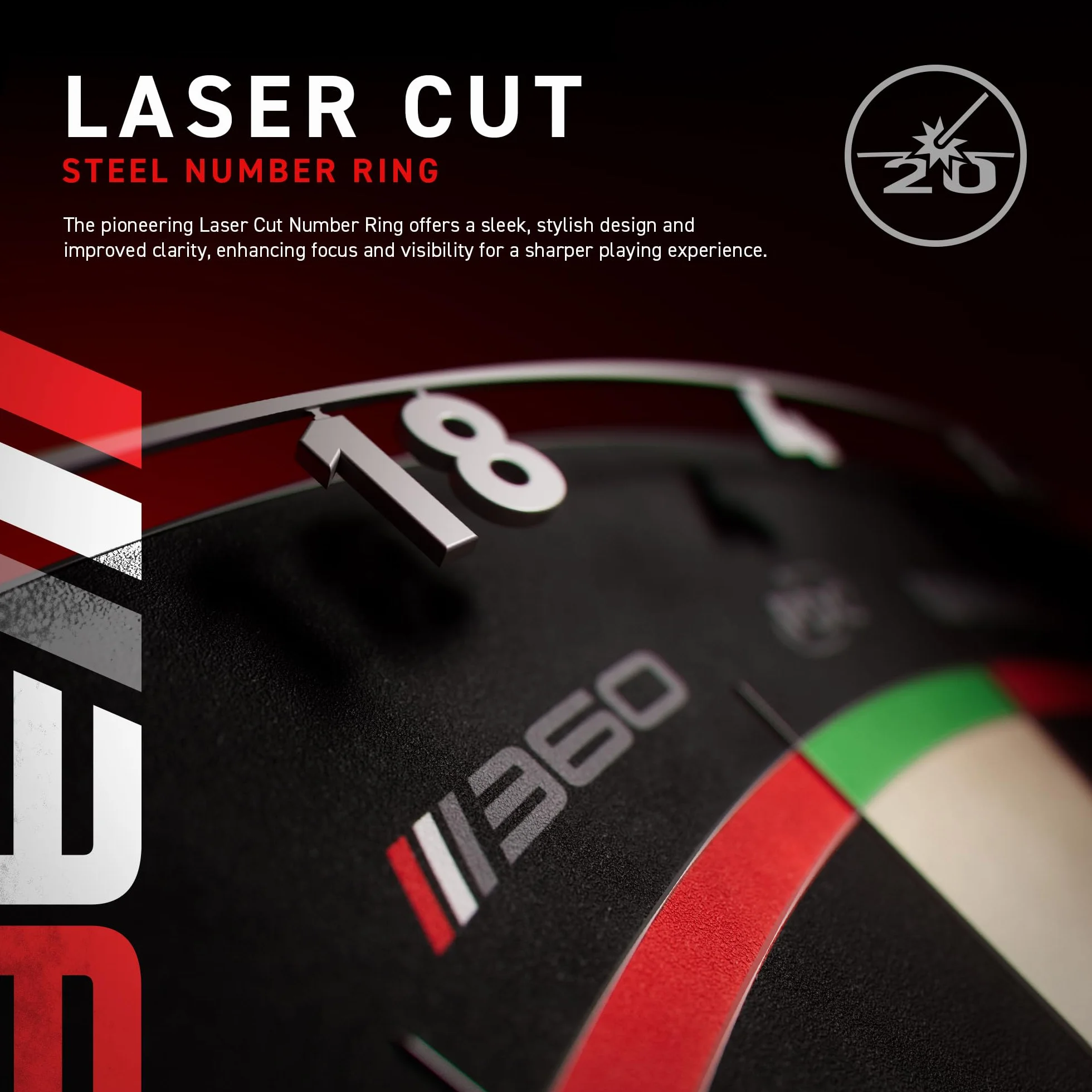WINMAU Diana Blade 360 Triple Core Carbon Dartboard Rotación Completa Gráficos Simétricos PDC Profesional