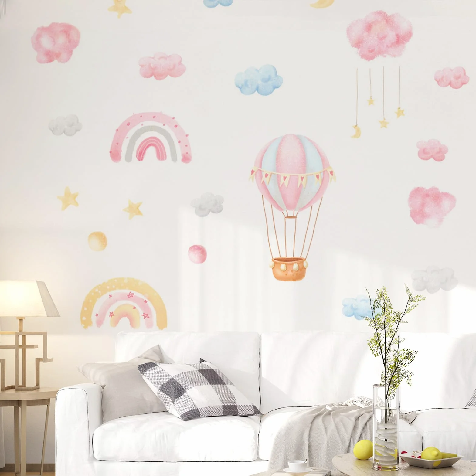 Pegatinas Pared Decorativas Extraíbles DIY Vinilos 30x90cm Infantil Guardería