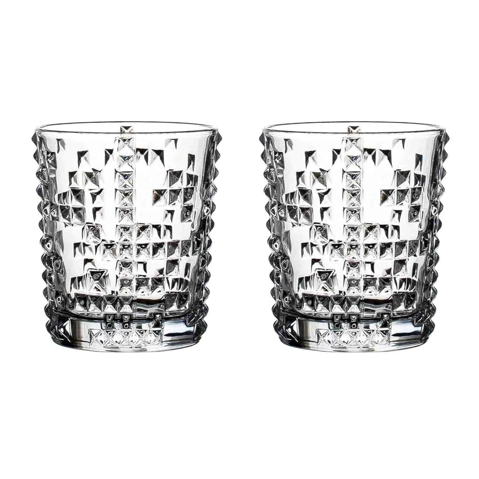 vaso de agua Paquete de 2 vasos cristal transparente sin plomo(Pequeño)
