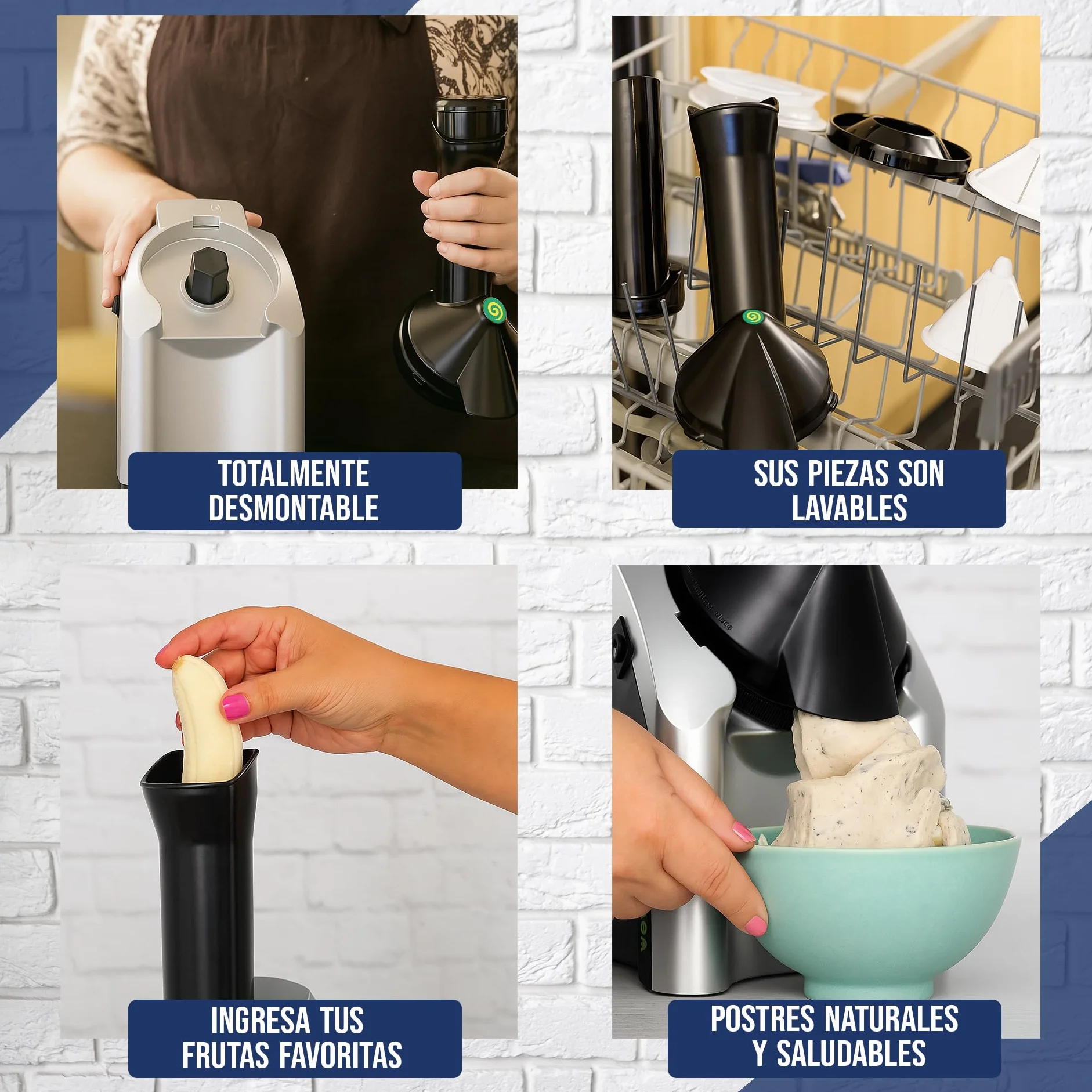 Yonanas 1600 Heladera, Aluminio, Plateada