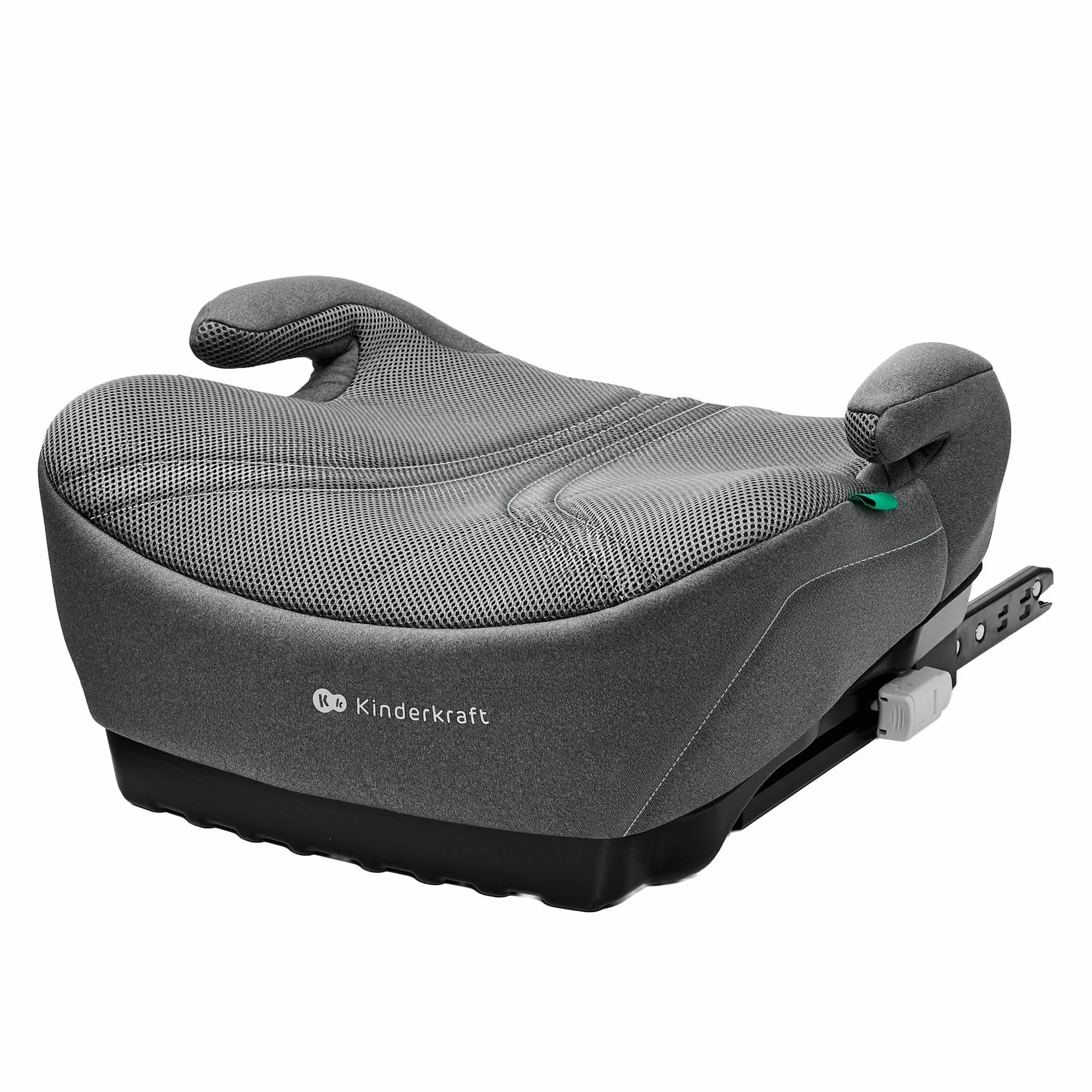 Kinderkraft I-BOOST 2 PRO, Asiento para Niños de 125-150 cm y de 6 a 12 años, Montaje ISOFIX, muy ligero (2,36 kg), Reposabrazos Ergonómicos, Acolchado Desmontable, Gris