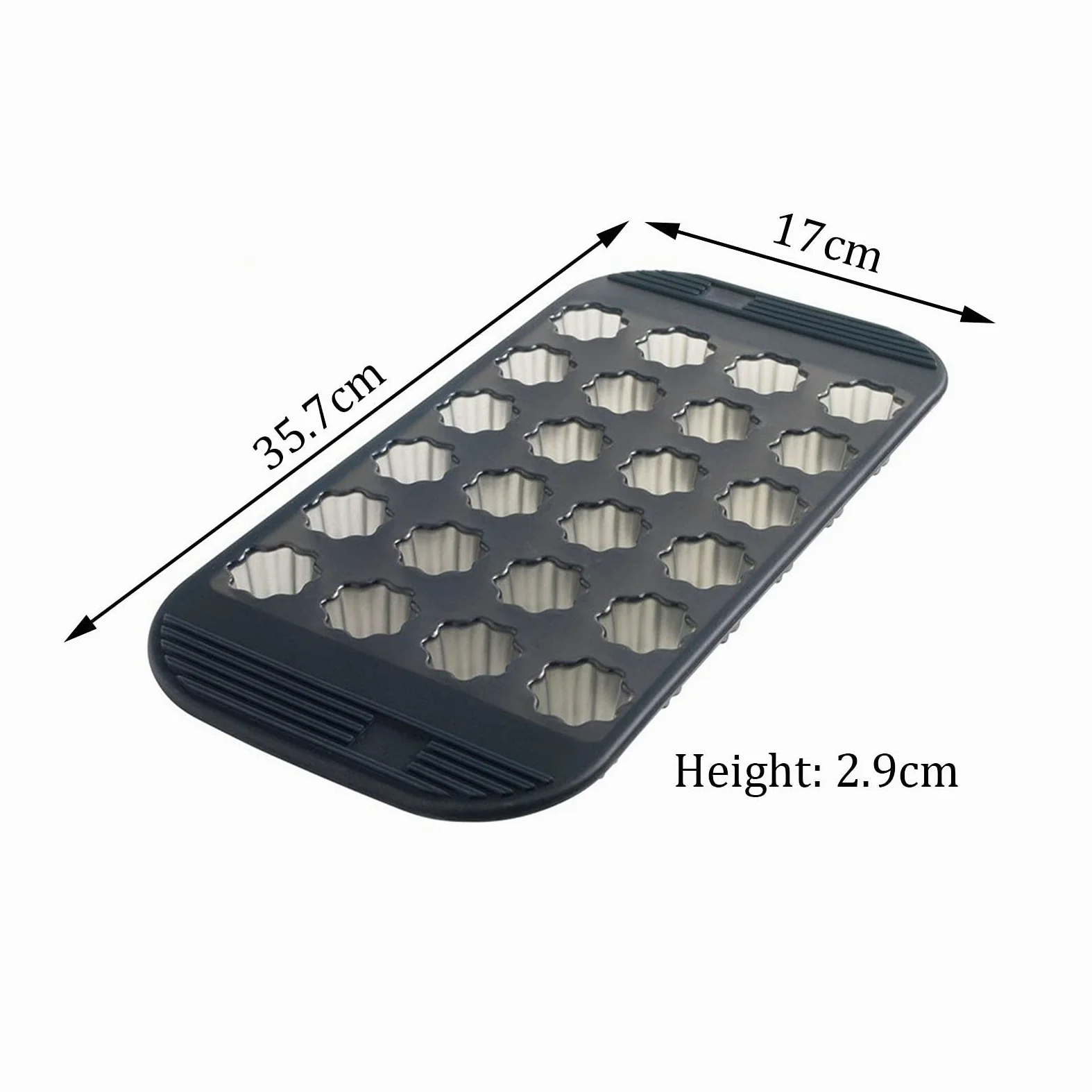Molde de Silicona para Utensilios de Cocina, 24 Tazas, Ideal para Hornear Pan y Pasteles. Apto para Horno, Antiadherente y Seguro para Uso alimentario.