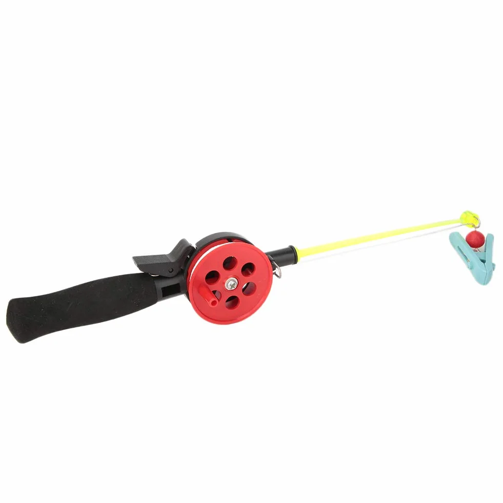 Mini Combo Caña de Pescar y Carrete, Captura de Camarones para Pesca en Hielo para Niños