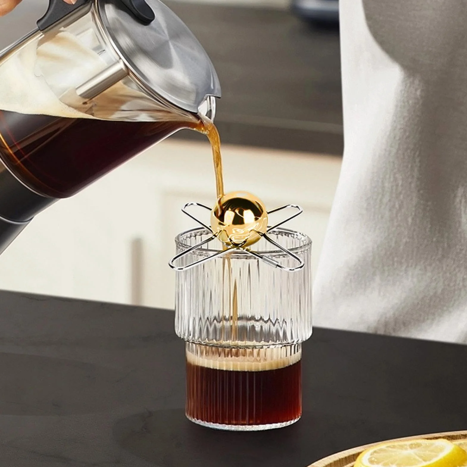 Bola Enfriadora De Café - Bola Enfriadora De Café Reutilizable De Acero Inoxidable, Esfera De Enfriamiento Duradera | Bola Congelada De Metal Para Espresso, Bola De Café Helado, Herramienta De Café