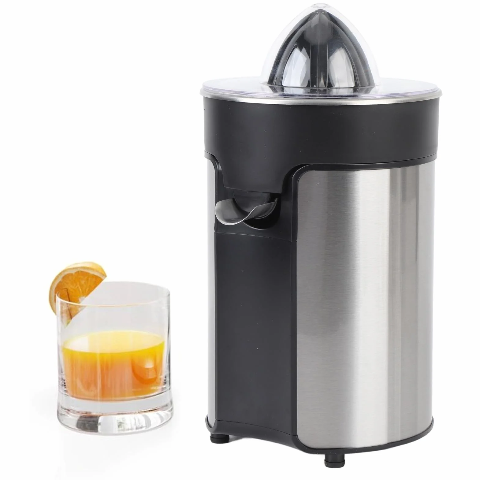 Luocute Exprimidor Eléctrico de Cítricos, Exprimidor Automático de Limón y Naranja con Potencia de 100W, Capacidad de 300ML para Casa, Apartamento, Dormitorio, Camping (Enchufe de la UE 220V)