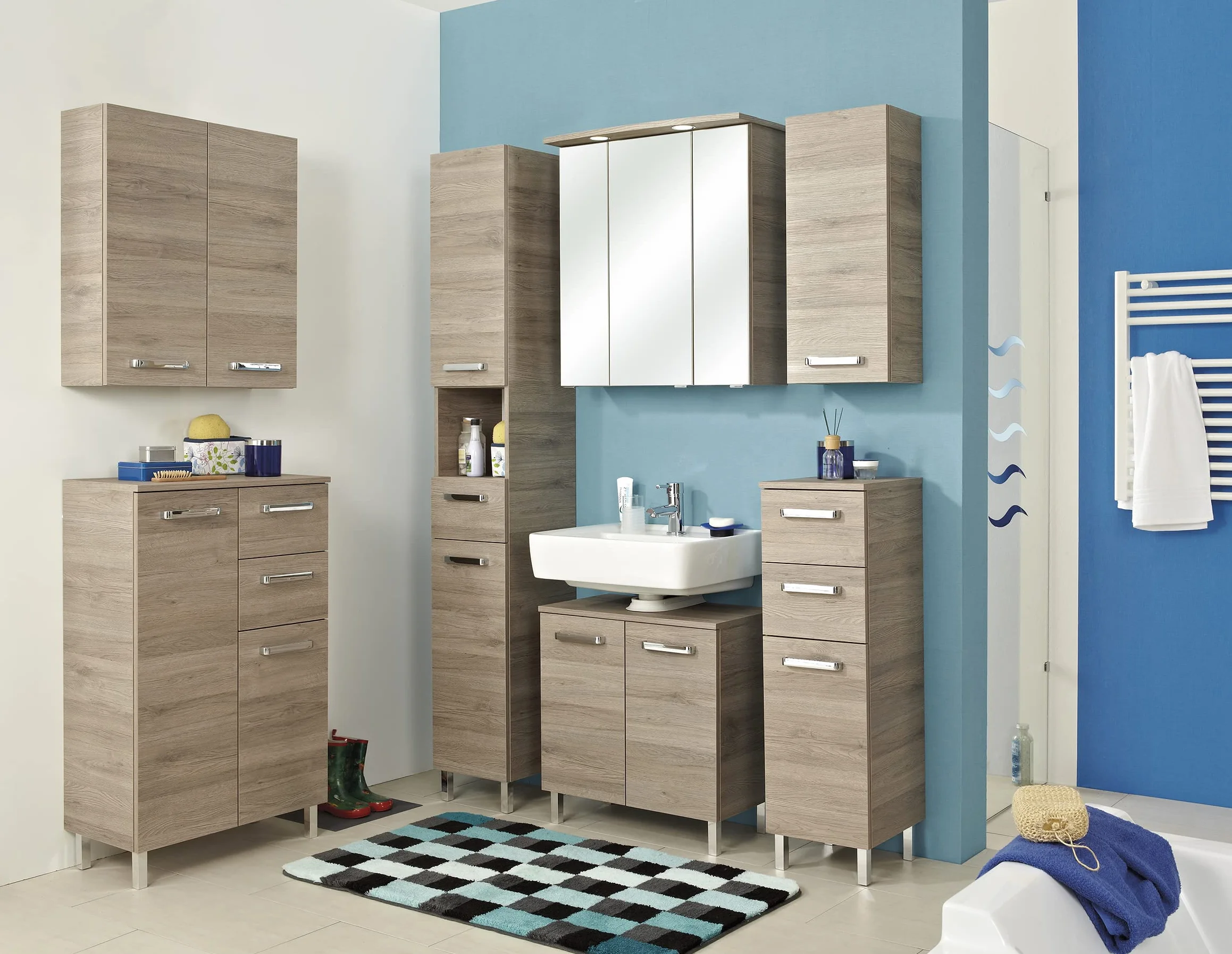 PELIPAL 313 Offenbach - Armario de Pared (60 x 70 x 20 cm, Madera), Color Roble San Remo