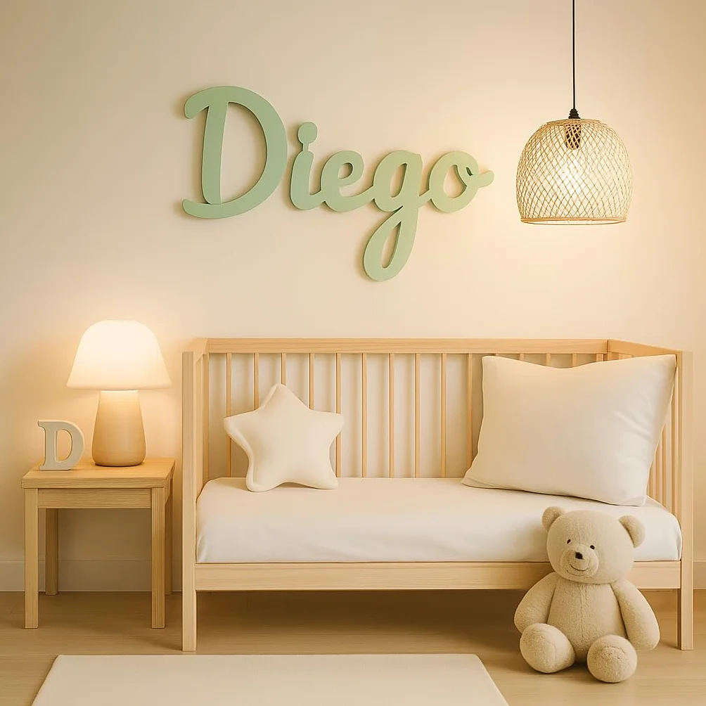 Letras Decorativas Personalizadas 15/20/25 cm para Habitación Infantil, Bautizo o Baby Shower
