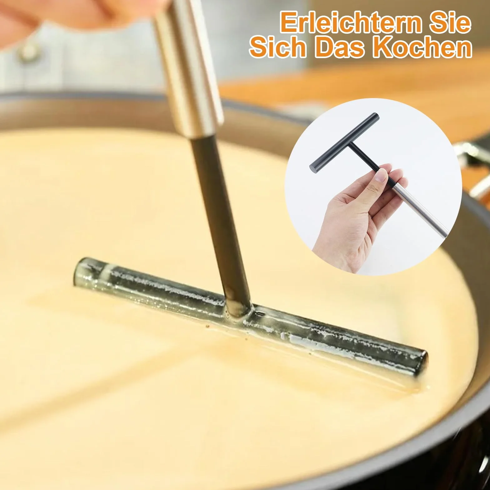Dispensador de panqueques, acero inoxidable, con 1 espátula de silicona, para hornear panqueques