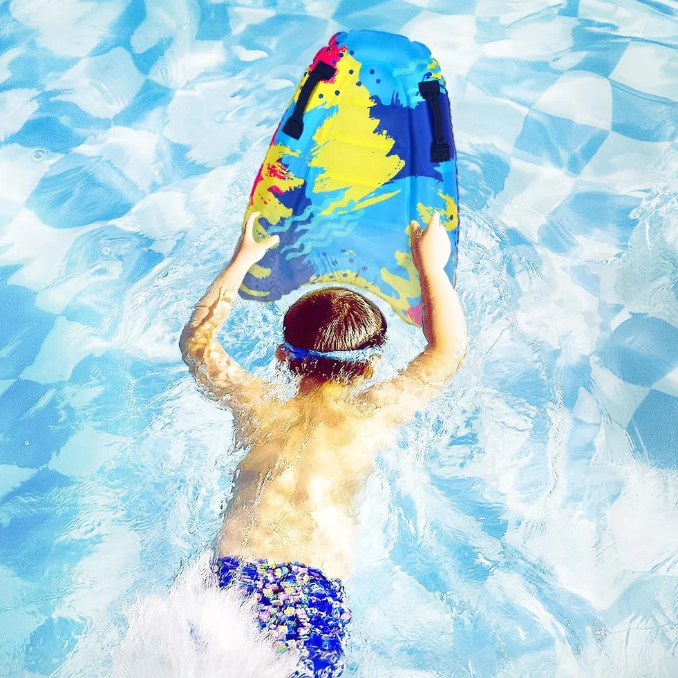 CEWROM Tabla de bodyboard inflable portátil para niños con asas