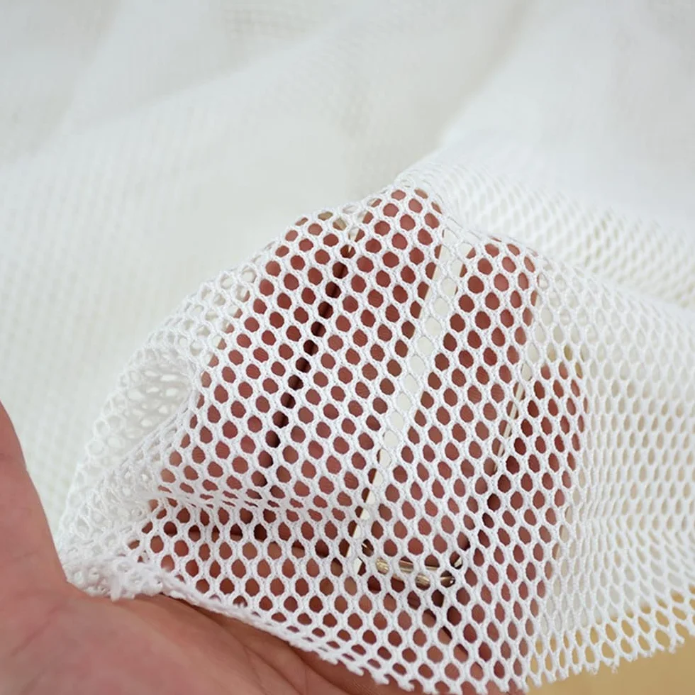 Tejido de malla de poliéster tejido elástico negro tejido de malla elástica tejido de malla de tul tejido de malla para manualidades tela de malla de pescado para coser decoración de ropa