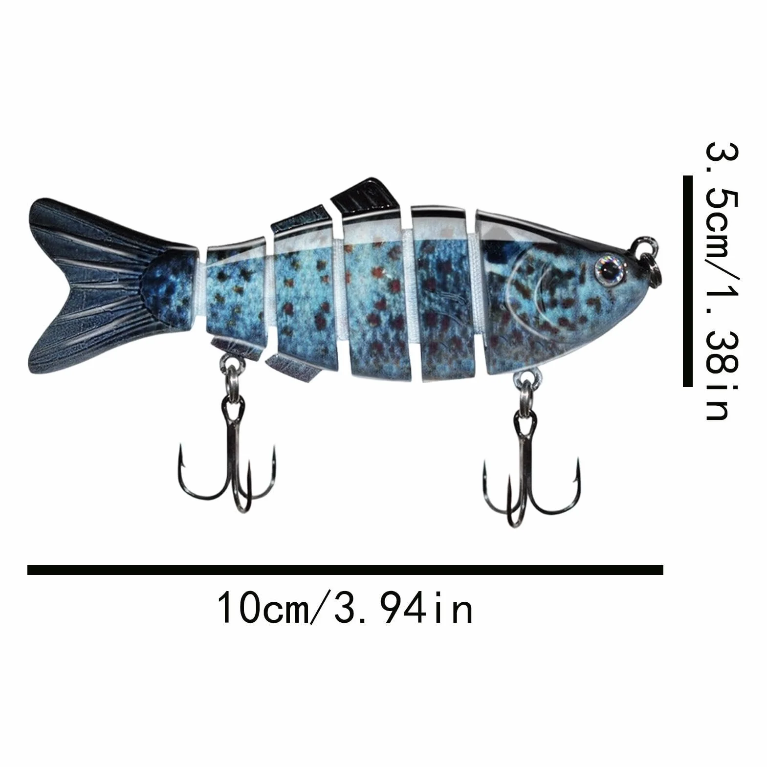 Señuelos para Black Bass, Equipo de Captura con Diseño de 6 Segmentos | Señuelo Duro para Pesca de Bass