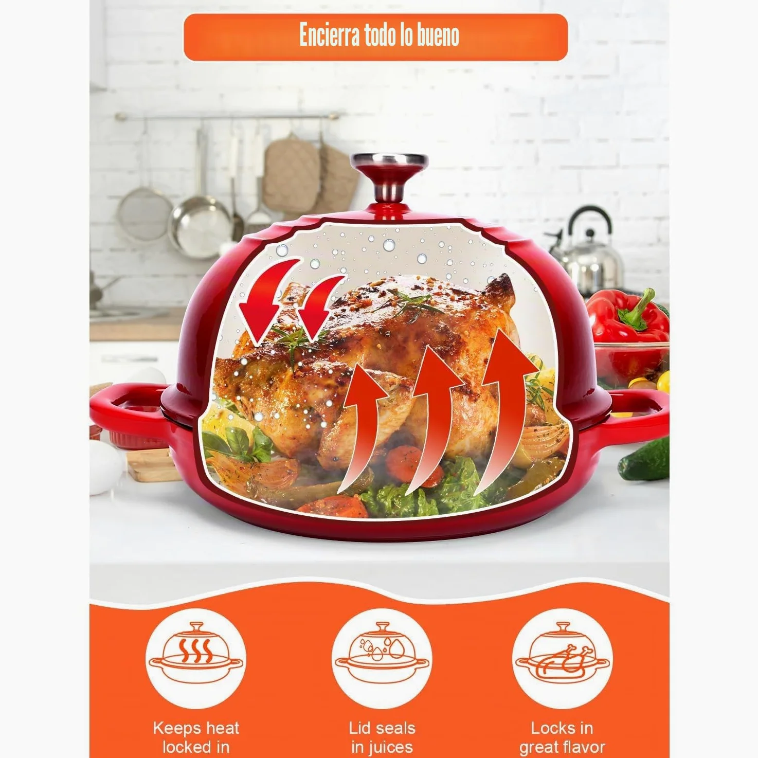 GFTIME Olla de hierro fundido para hornear pan, cacerola con tapa, 5 cuartos de cuarto, horno holandés, sartén para pan con cesta de fermentación, cortador, mezclador de masa, olla de hierro fundido