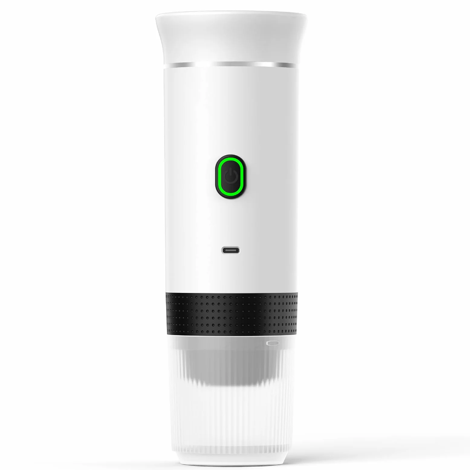 Cafetera inalámbrica portátil 3 en 1 para camping y viajes, batería recargable de 2500 mAh, máquina de café compacta para cápsulas/polvo, hogar, oficina, uso al aire libre (blanco)