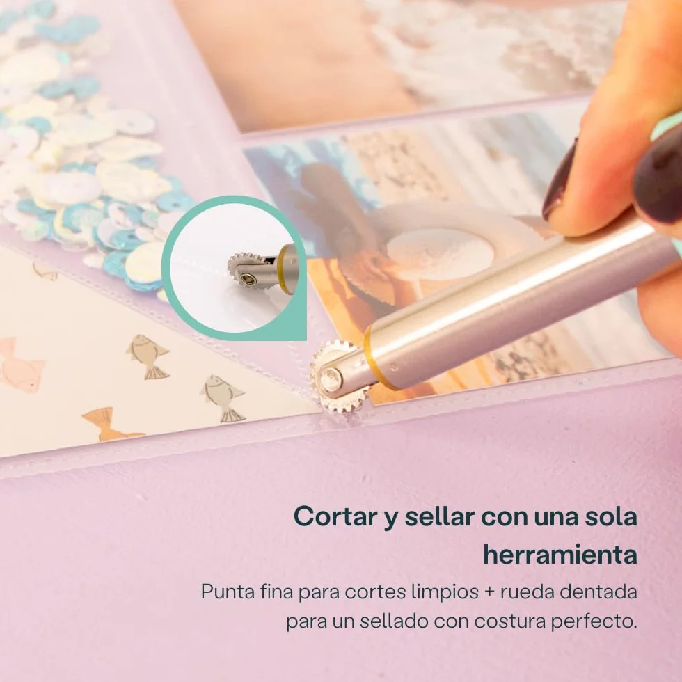 Craftelier - Minty Fuse Tool | Herramienta para Sellar Fotografías, Documentos o Cartas en Fundas de Plástico Fácilmente | Ideal para Scrapbooking | Incluye Enchufe Europeo