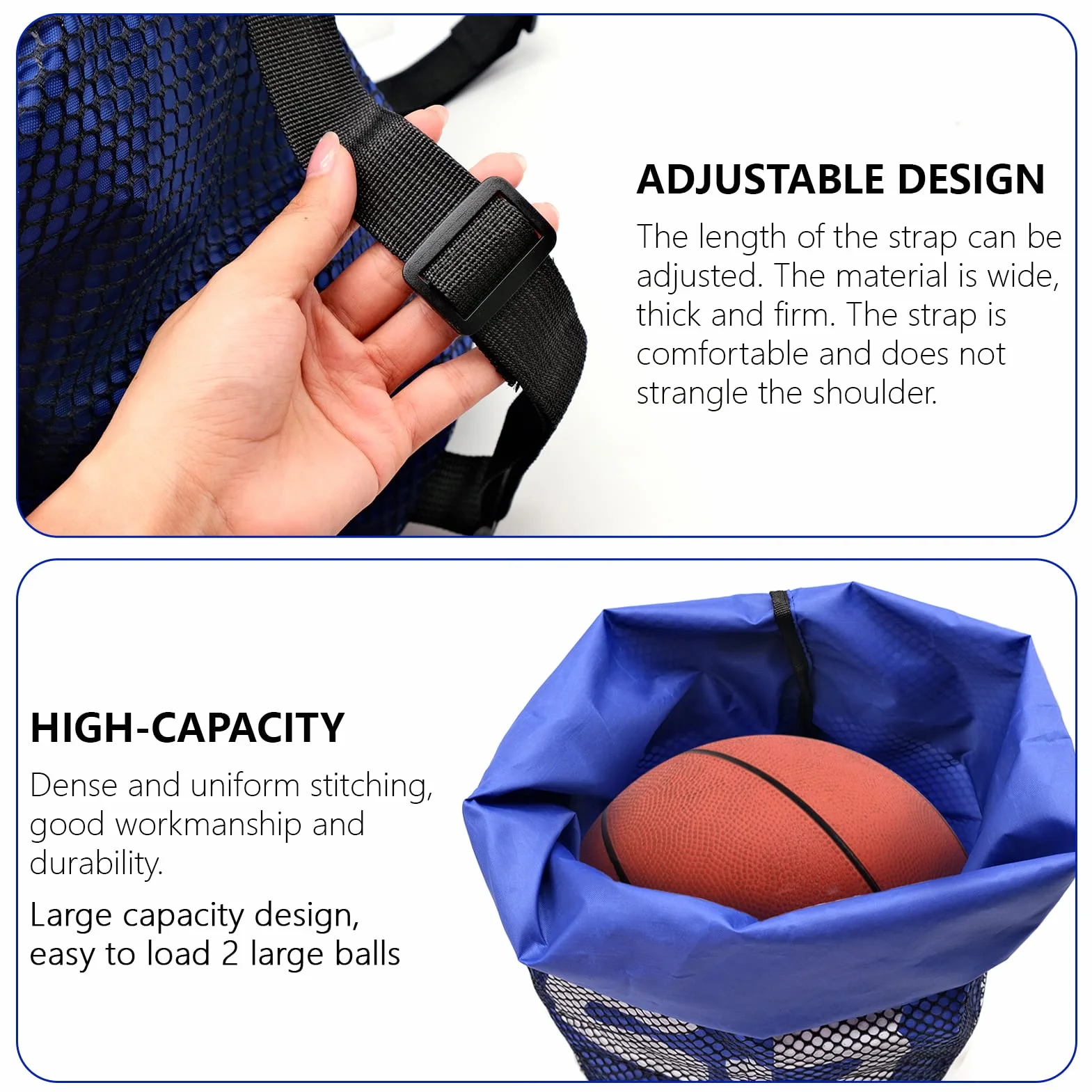 Mochila de baloncesto con cordón ajustable para baloncesto fútbol voleibol entrenamiento