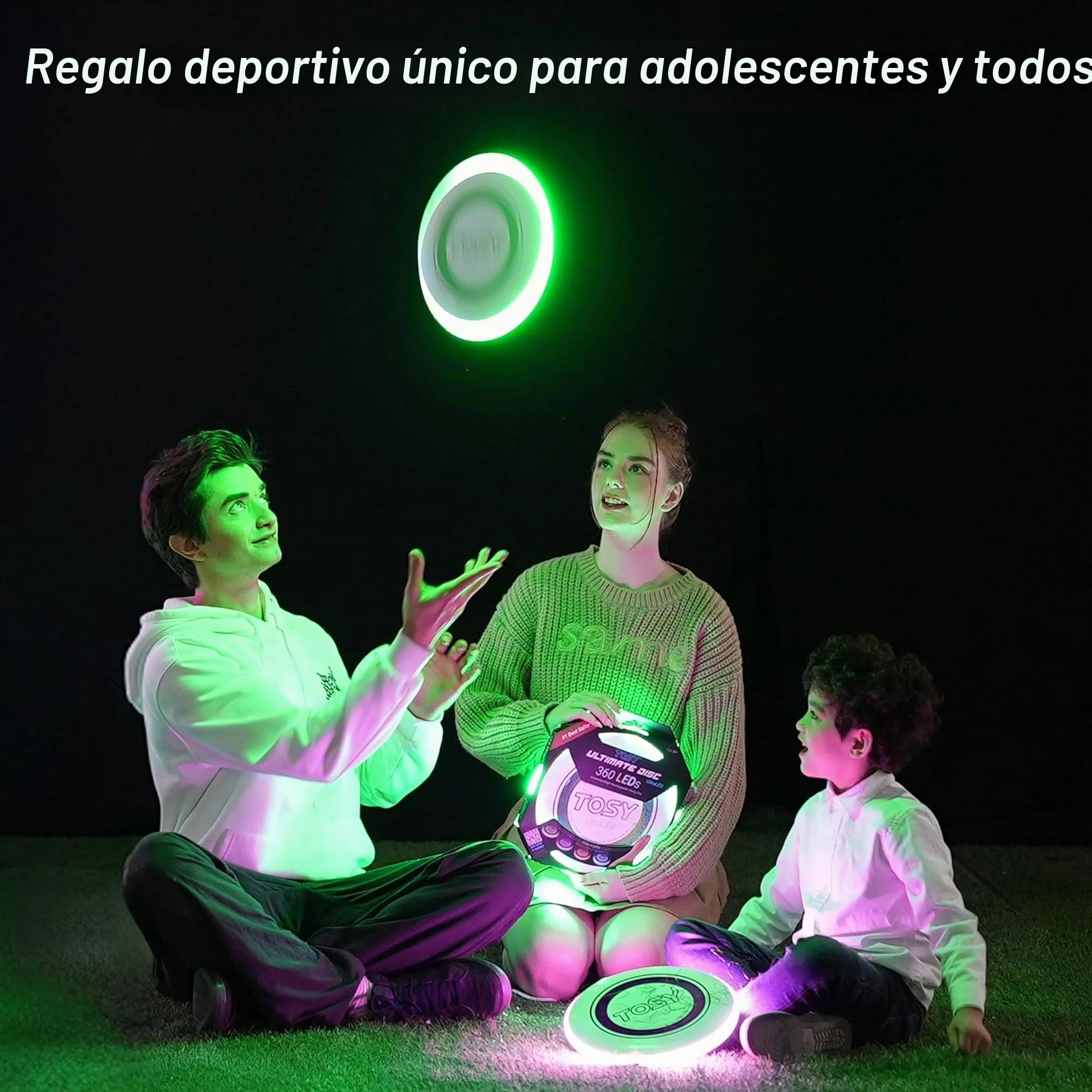 TOSY Flying Disc 36 Leds Recargable Iluminación automática Modos Inteligentes Frisbee 175 g