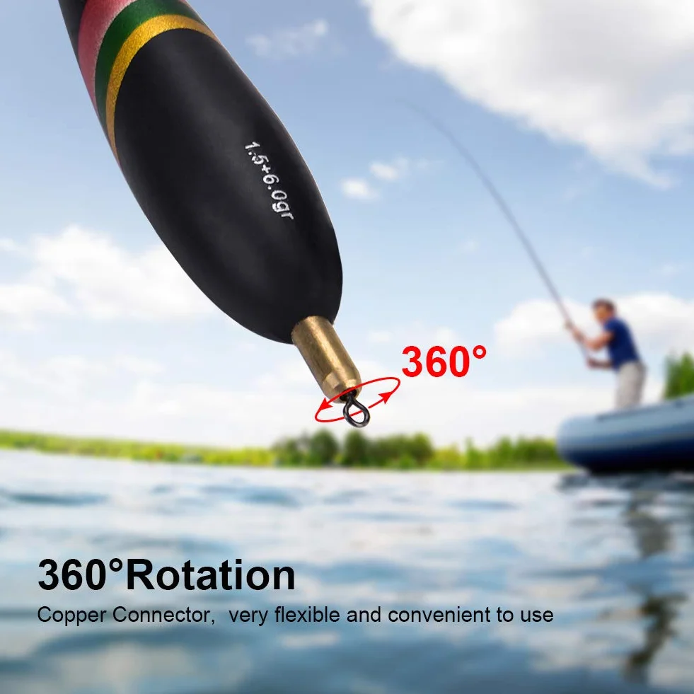 Alomejor Flotador de Pesca Alta Visibilidad Equilibrio Estable 1,5g 4g 5g 6g