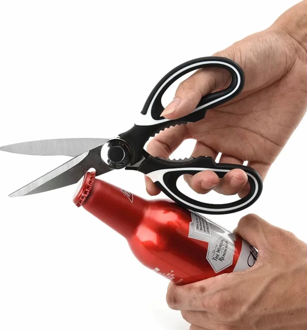 Pack2 Tijeras de Cocina, Tijeras Multifuncionales, Tijeras Cocina Profesional con Funda Protectora, Acero Inoxidable para Pollo, Carne, Vegetales, Hierbas, BBQ.