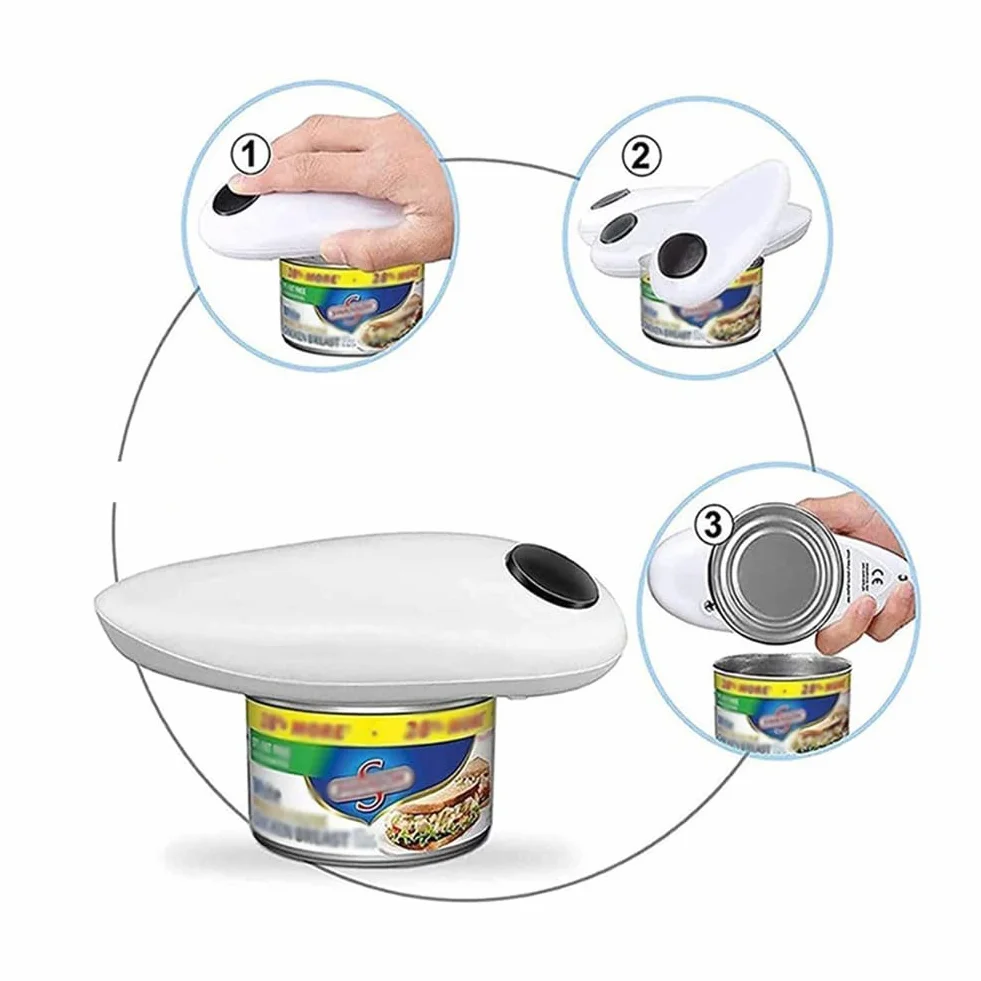 Abrelatas Eléctrico, Abridor Tarros Eléctrico, Abrelatas Manos Libres, Automatic Abrelatas, Abrelatas Eléctrico Portátil, Abrelatas Eléctrico Cocina, Para Cocineros, Personas mayores