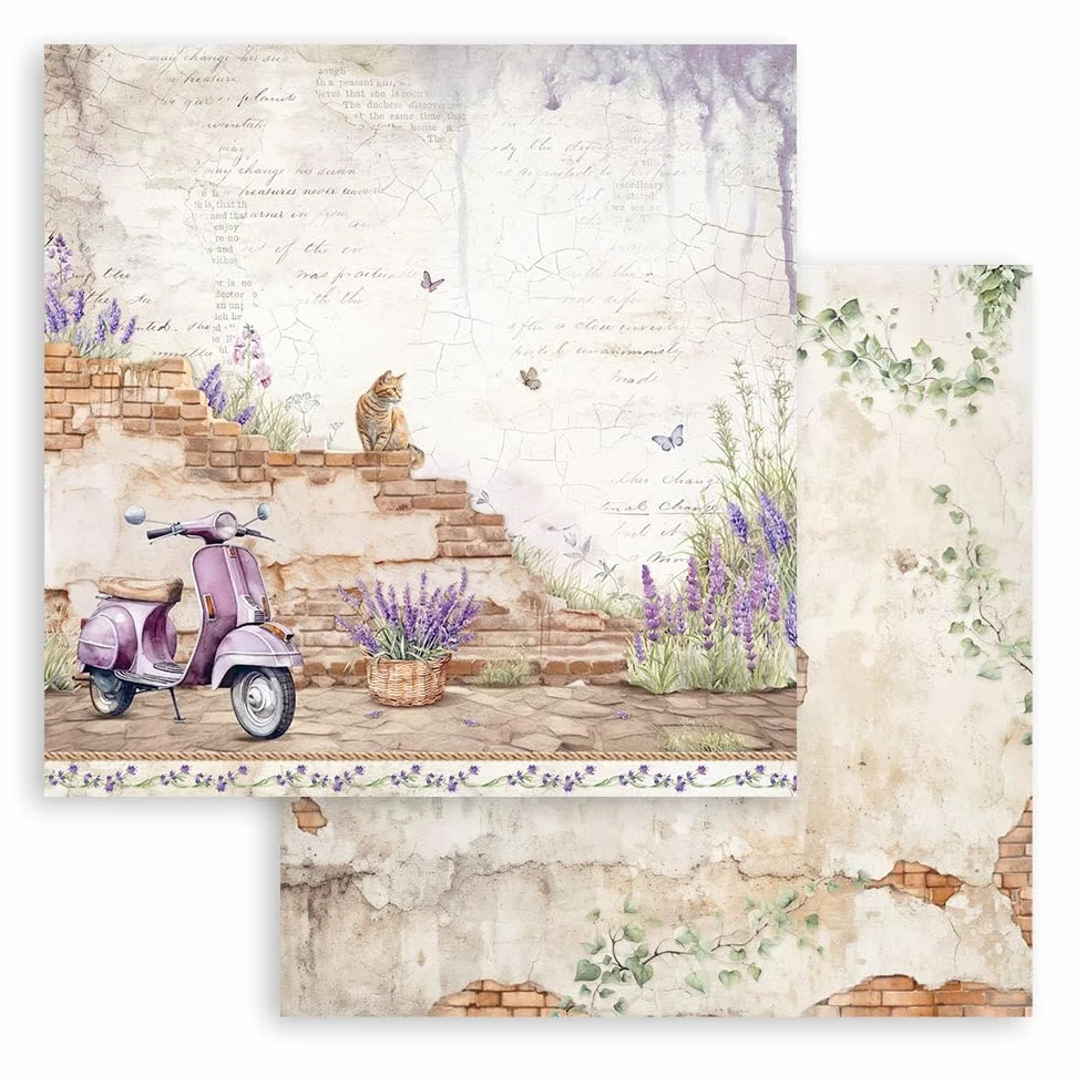 Scrapbooking Small Pad 10 hojas cm 20.3X20.3 (8"X8") - Lavanda