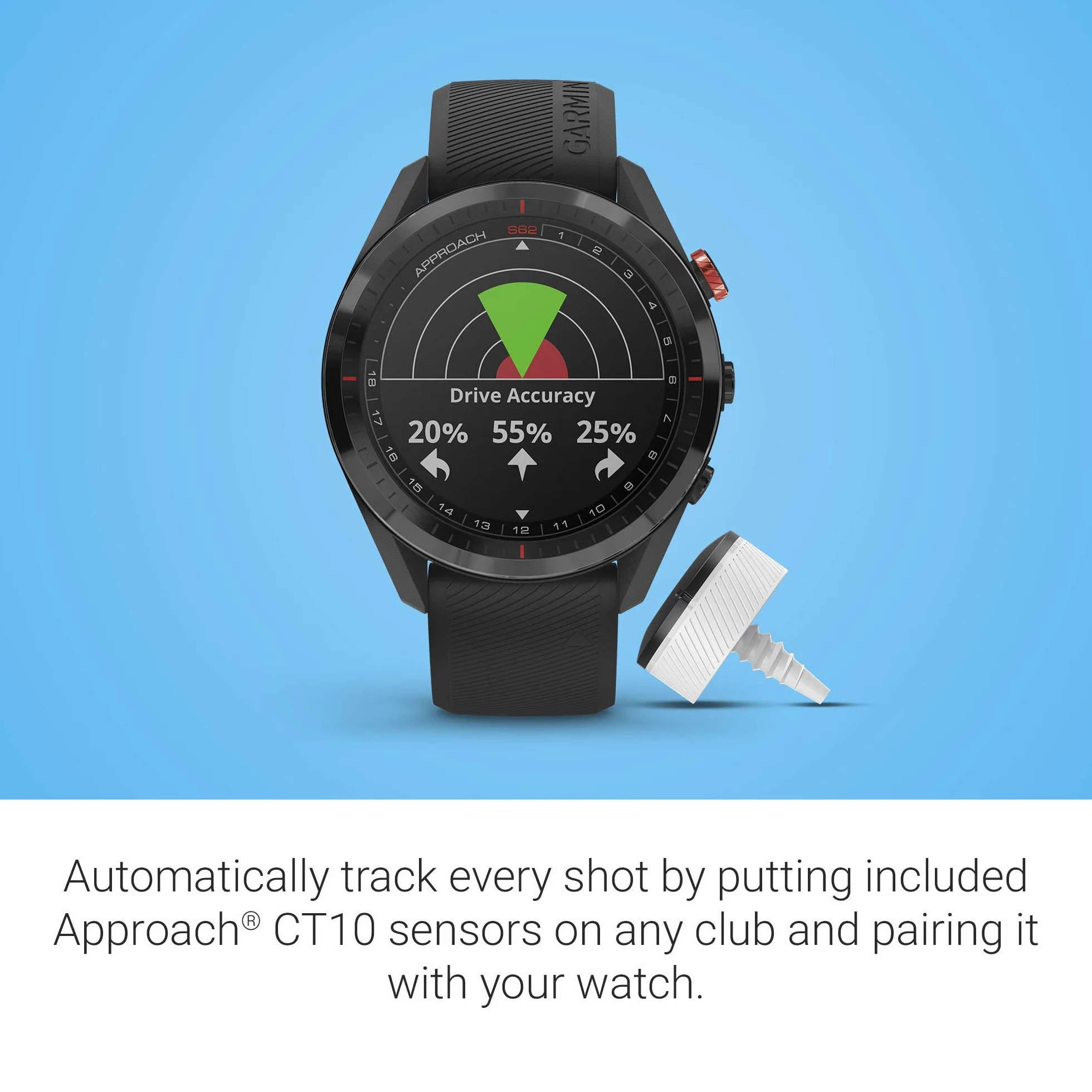 Garmin Approach S62 Smartwatch Golf Black + CT10