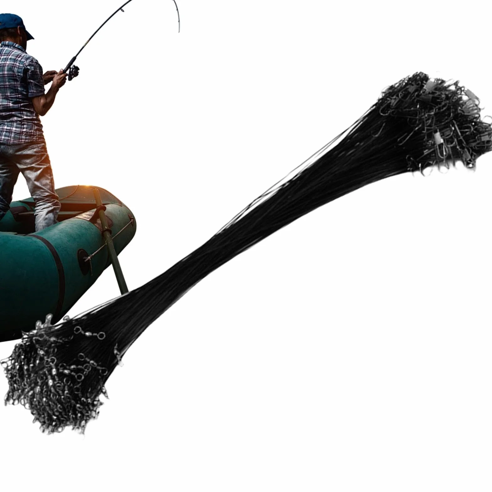 Líder de Alambre de Pesca, 100 Piezas, Equipo para Bagre, Alta Resistencia